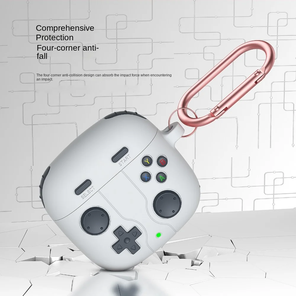 Cartoon Style 3D Silicone Earphone Protective Cover - Dustproof Game Console Design