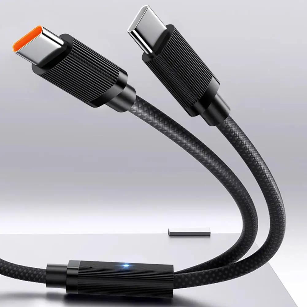 2-in-1 듀얼 포트 타입-C 100W 고속 충전 케이블 - 아이폰 15/16/17 Pro Max용 USB-C 2포트 변환 케이블