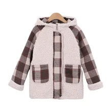 Manteau en laine de mouton pour fille, veste d'hiver en coton, nouveau Style Cardigan