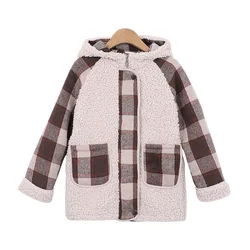 Casaco crianças roupas meninas casaco de lã de ovelha para crianças roupas de lã jaqueta de algodão inverno novo estilo cardigan casaco novo