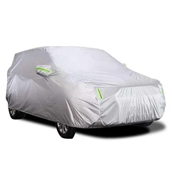 Premium Dustproof & UV - Resistant Car Cover with Reflective Strip - 5.0X2.0X1.85m(XL) (GRAY)