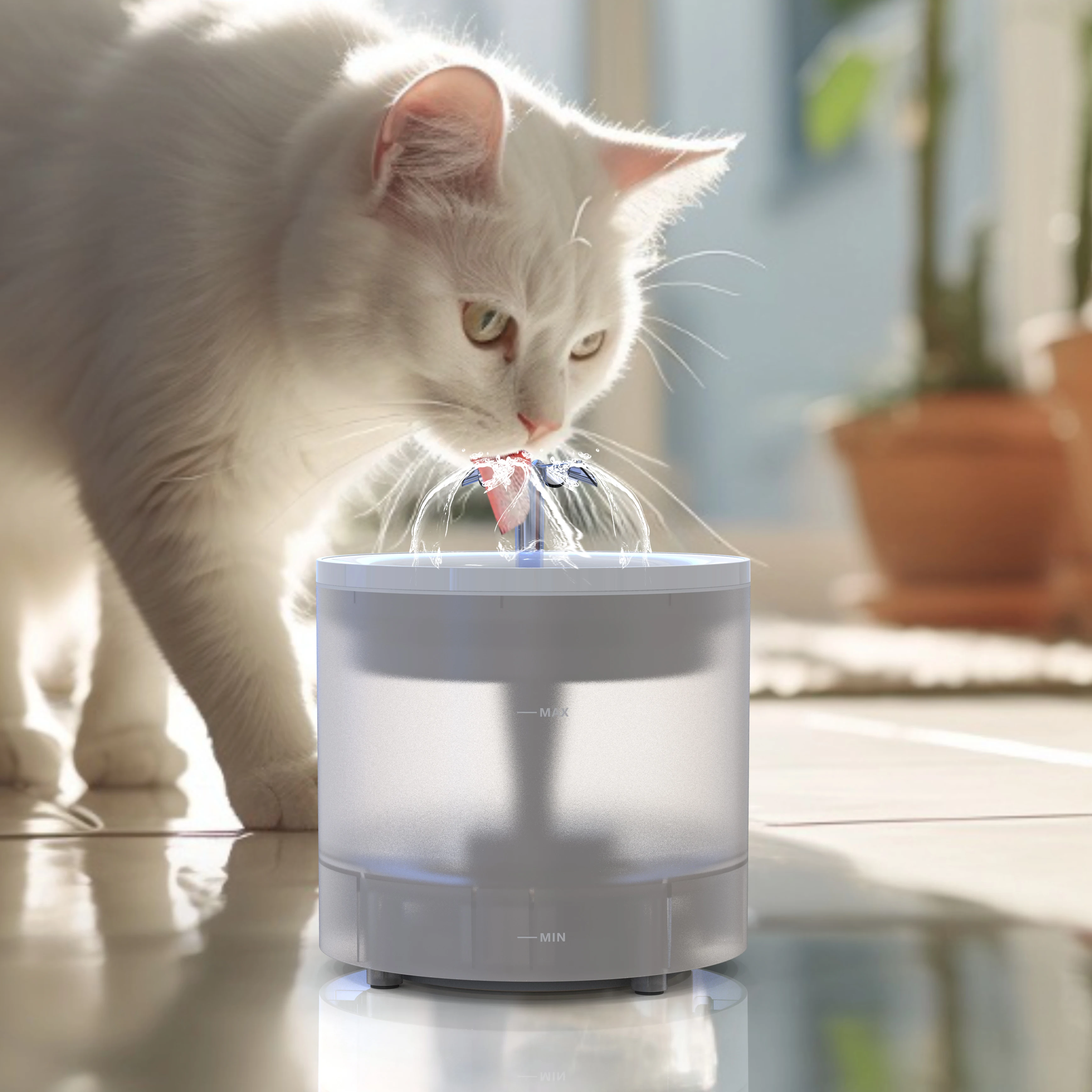 

Cat Water Fountain Auto Filter wireElectric Mute Cat Drinker Bowl 1.5L Recirculate Filtring Drinker for Cats Pet Water Dispenser