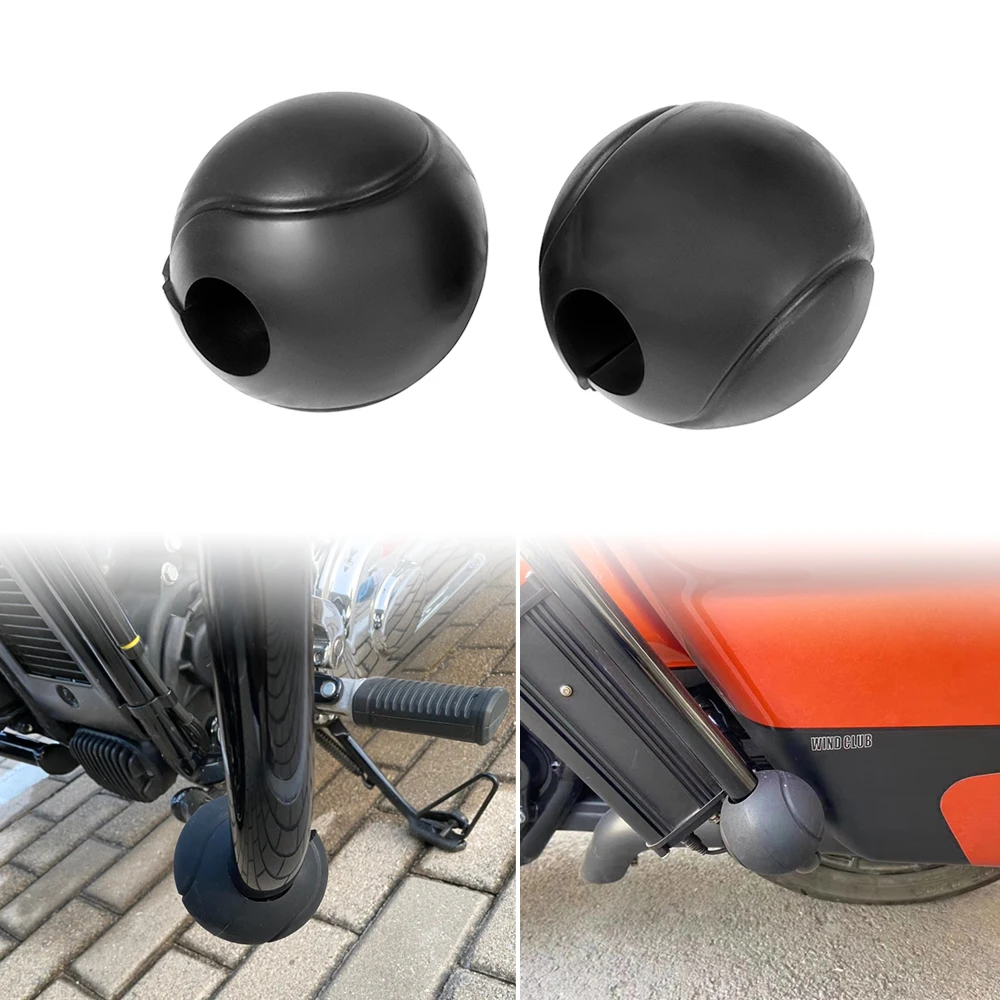 Anti Fall Crash Bar Guard Ball Frame Slider Rubber Protector For Harley Honda Yamaha Bobber Motorcycle 22-32mm Tube Bars