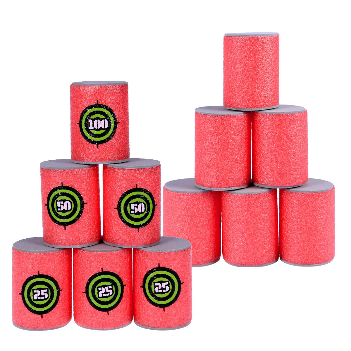 

VORCOOL 12pcs EVA Cans for Guns Games Bow Shoot Dart