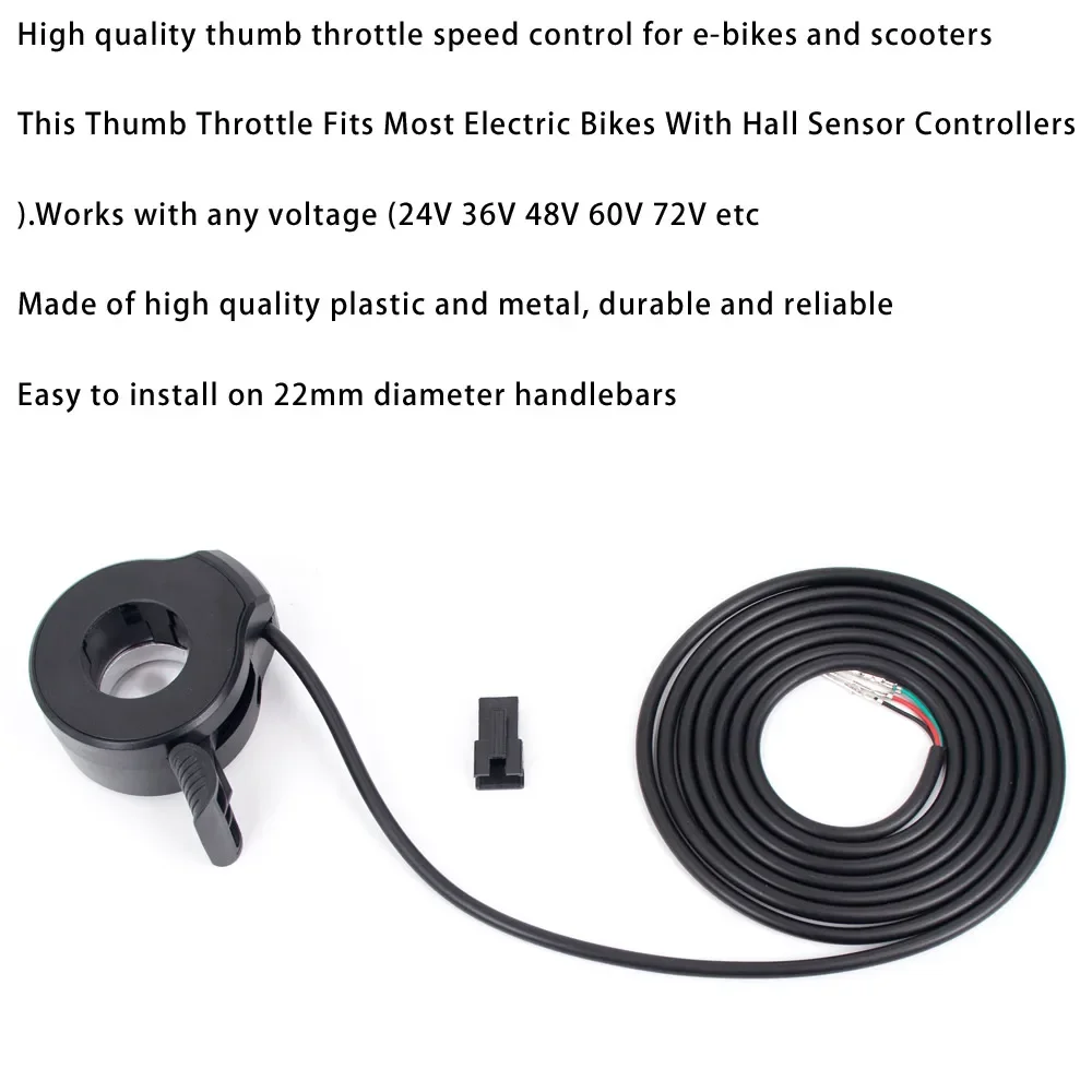12 V-72 V Wasserdichte Geschwindigkeit Control Paddle Drosseln Grip Drossel Für Elektrische Fahrrad 3 Pin 130X Daumen-drossel Beschleuniger Teile – Detail 16