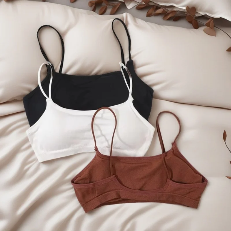 Women Lingerie Bra Tube Tops Seamless Low Back Square Neck Crop Backless Bandeau with Removable Pads