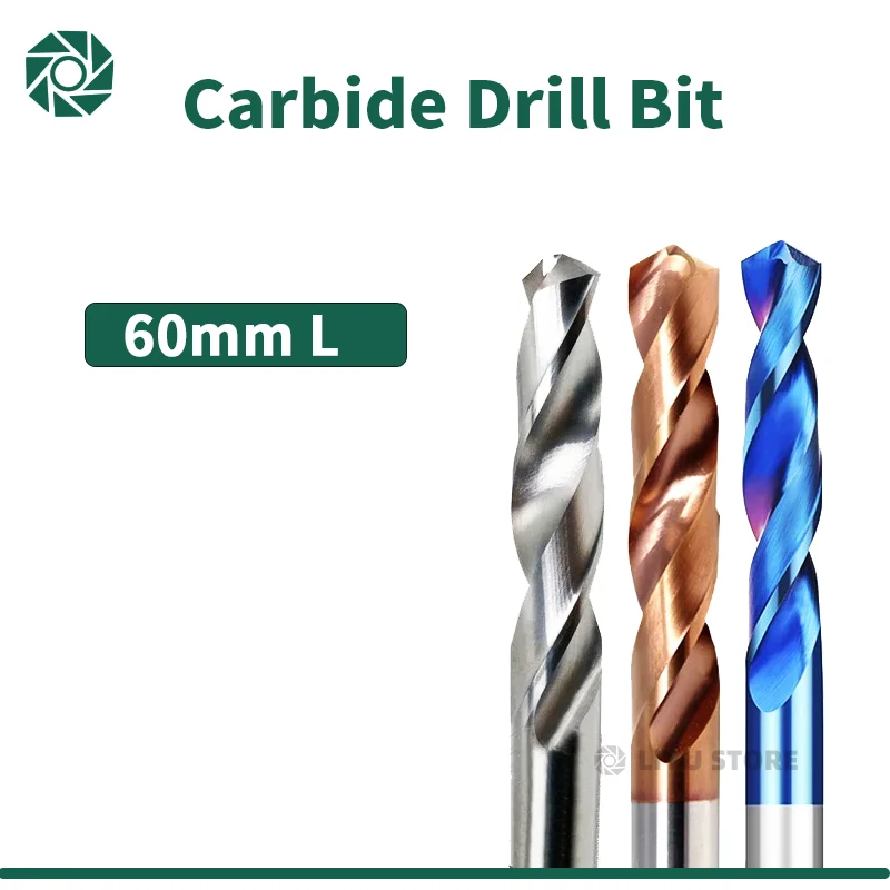 CarbideTwistDrillTotalLength60mmSolidTungstenBitsHRC505565