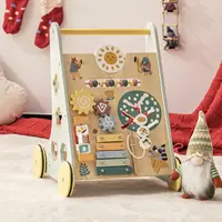 ROBOTIME ROBUD Wooden Baby Walker Baby Push Walker with Activity Center and Storage Montessori Walker Toy for Boys and Girls 5