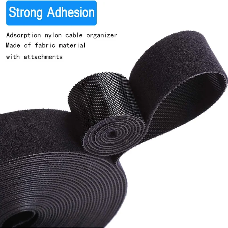 1M Sew on Hook and Loop Tape Upgrade Non-Adhesive Fastener Nylon