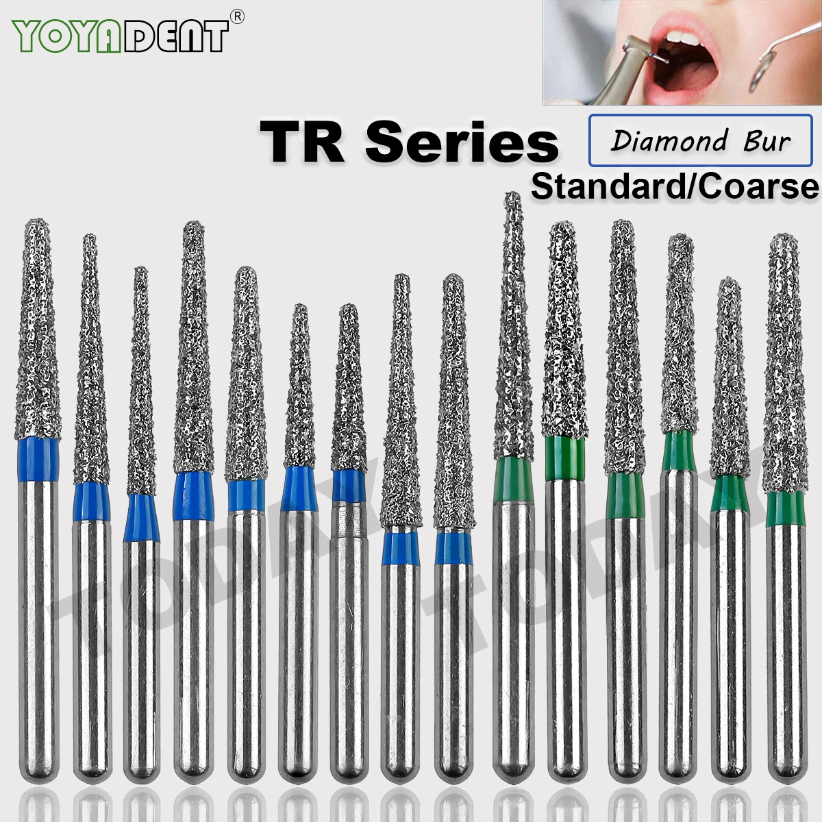 

TR Type Coarse Dental Diamond Burs Dentistry Strawberries FG 1.6mm For High Speed Handpiece Dentistry Materials 10pcs