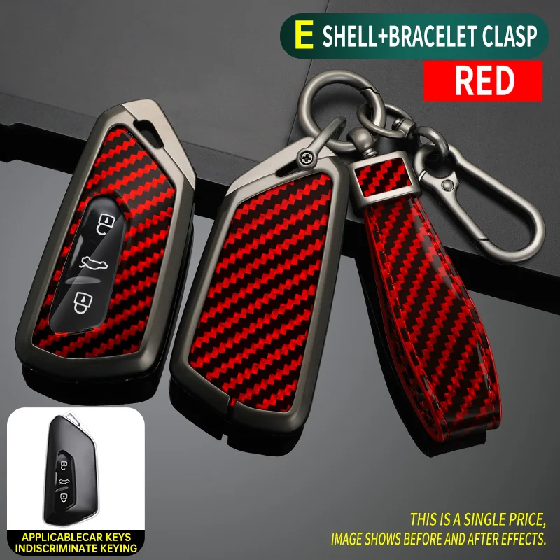 

Carbon Fiber Zinc Alloy Car Key Case Cover Fob Shell for Volkswagen Golf 8 Tuang X MK8 GTI MK8 ID 4 ID 6 ID 3 TALAGON TERAMONT