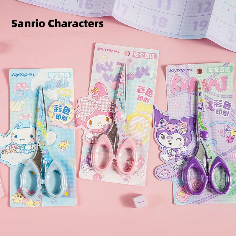 

Sanrio Kawaii Kuromi My Melody Printing Scissors Cute Cartoon Hello Kitty Cinnamoroll Paper Cutting Stationery Student Kid Gifts