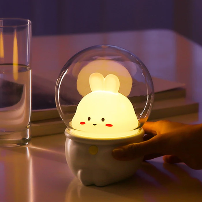 night table lamps Cute Pet Night Light USB Charging Colorful Children's Lights Bedroom Cat Rabbit Timing Atmosphere Decoration Sleeping Table Lamp night lamp Night Lights