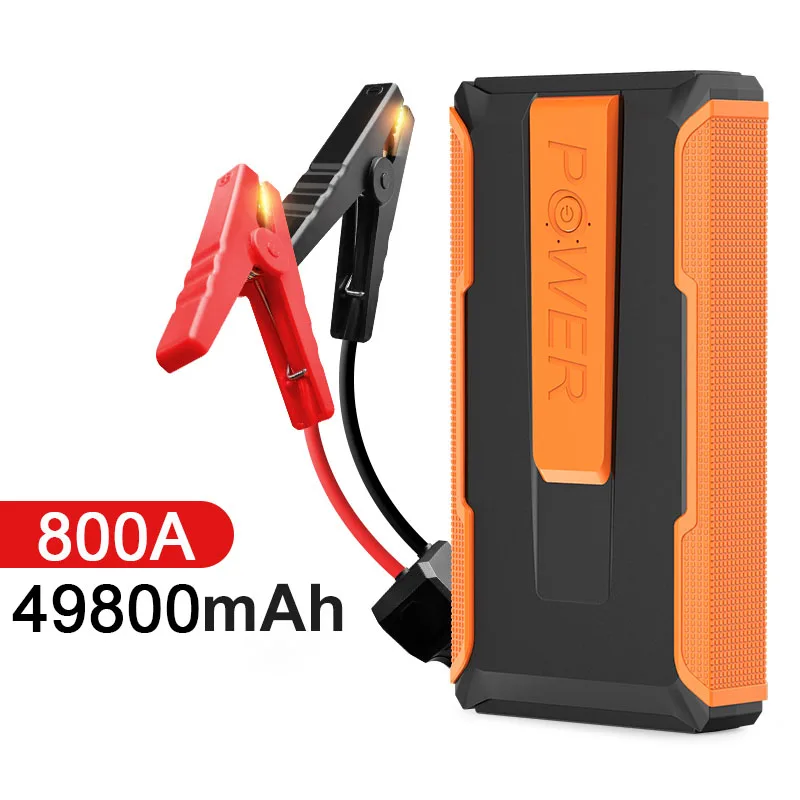 日本卸売 mah 800a車のジャンプスターターパワー銀行12 12vポータブルバッテリーブースター充電器始動装置ガソリンディーゼル車スターターバスター 純正買取 Lelys In