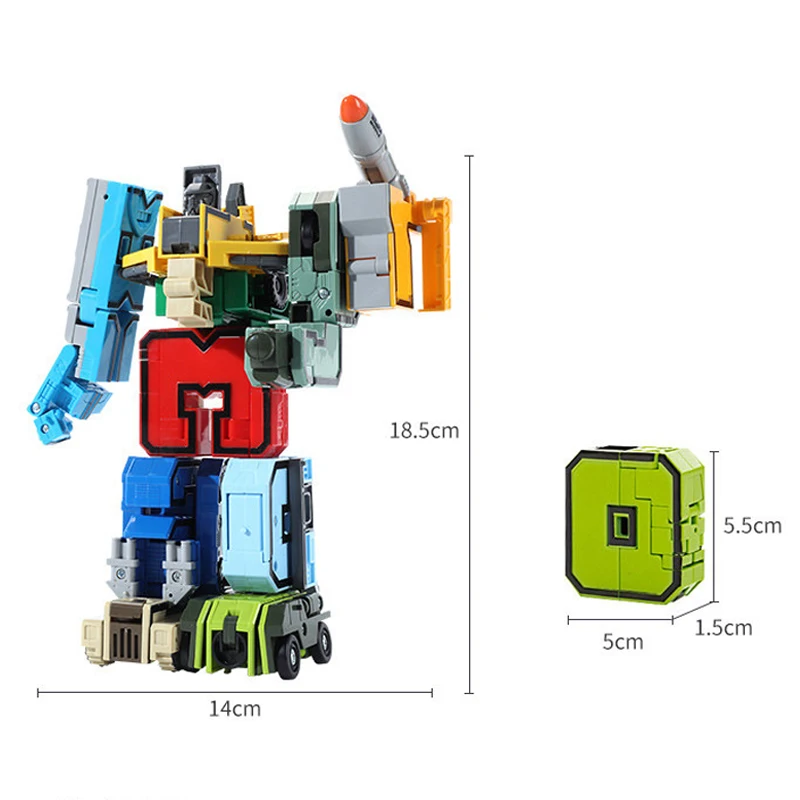 Robot Trasformabili, Action Figure, Modellini di Auto, Numeri, Lettere, Alfabeto, Matematica, Giocattoli Educativi per Bambini - immagine 6