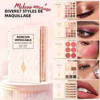 Le livre magique de maquillage contient un fard à paupières, un brillant à lèvres, un fard à joues en poudre, un cadeau idéal pour les femmes dans les fêtes de vacances. 1