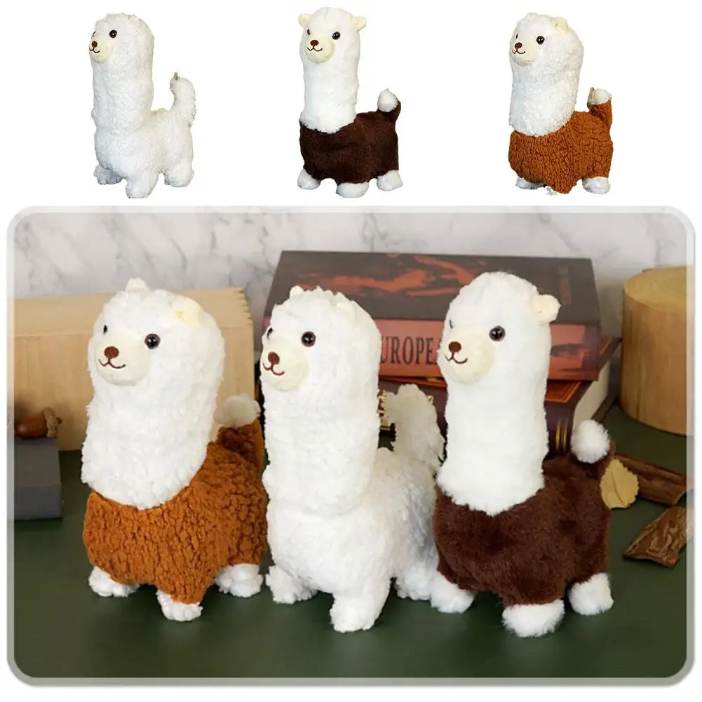Electric Plush Toy Cute Animal Alpaca Elephant Can Walk And Bark Stuffed Dolls Speaking Cartoon Toysa As Gift For Kid Childrens