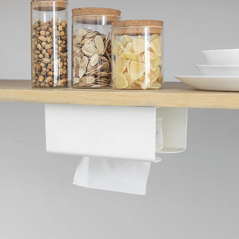 Tissue Box Toilet Paper Case Desktop Napkin Bathroom Wall Mounted