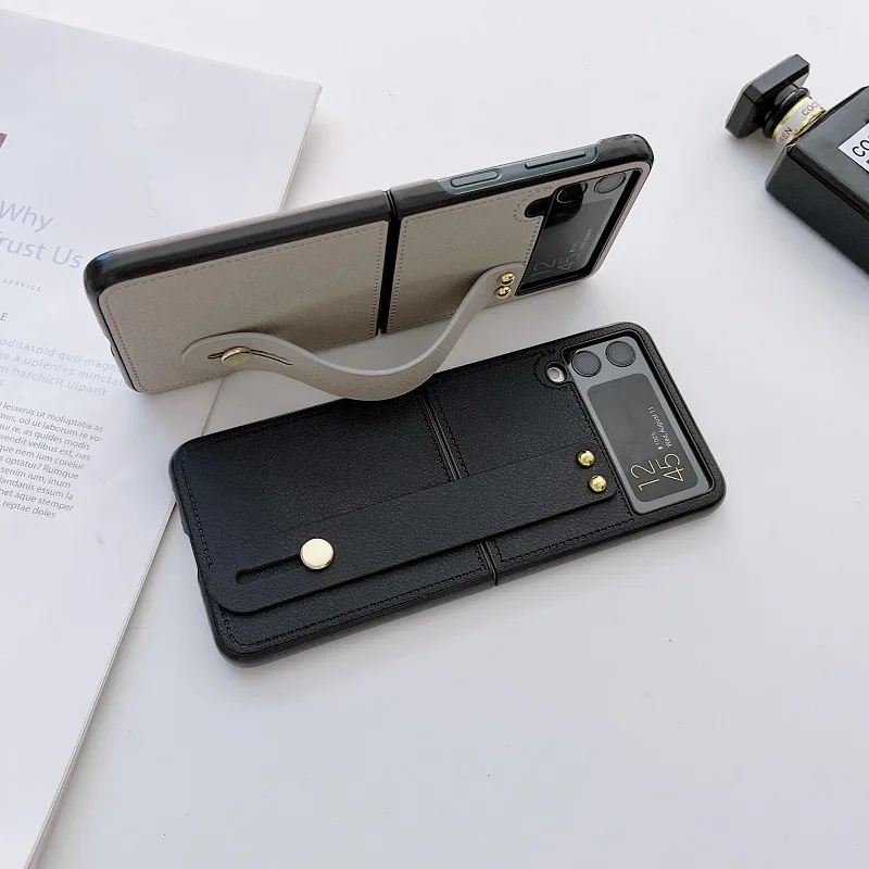 Case With Strap For Samsung Galaxy Z Flip 4 Z Flip 3  Z Flip 2 1 Case Shockproof Shell For Flip 2 Back Cover z플립 4 케이스_voghion.com