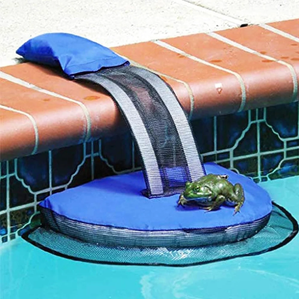 Animal Pool Escape Ramp 1pc Swimming Pool Small Animal Frogs Escape Net Mat Channel