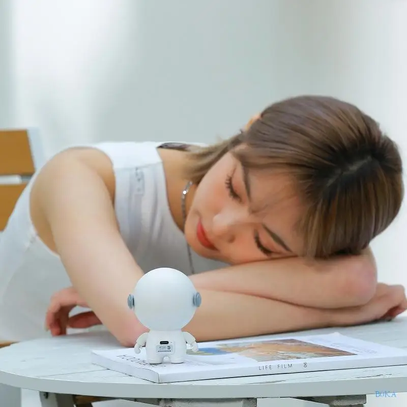 B0KA Portable Neck Fans with 3 Speeds Hands-Free Wearable 360 Degree Rotatable