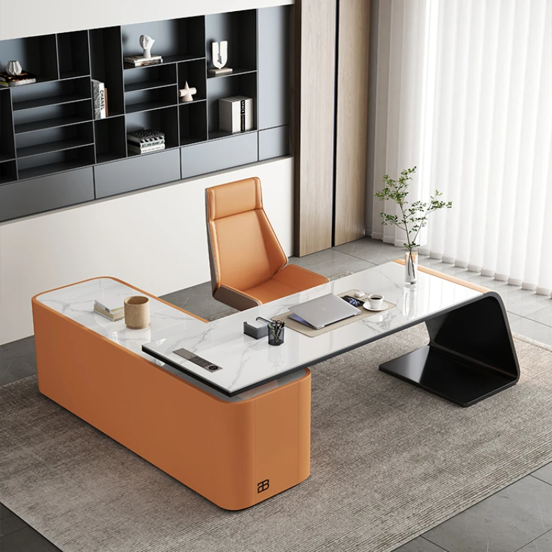 Reception Consult Office Desks Write Modern Luxury Computer Study Rock Plate Italian Office Desks Escritorios Furniture QF50OD