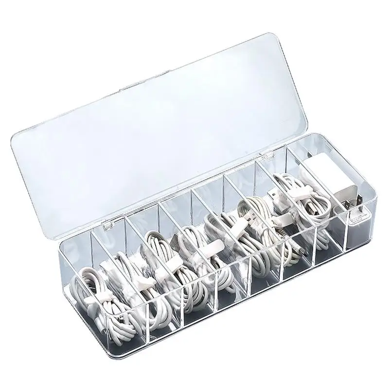 

Cable Storage Box Organizador Case Anti Dust Earphone Electric Charger Wire Organizer Management Office Supplies Storage Bin