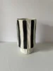 Black and White Striped Ceramic Vase Wide Mouth Flowerpot Geometric Pattern Flower Arrangement Porcelain Handicraft Ornaments 4