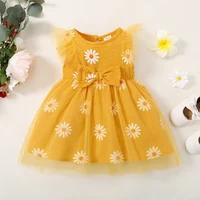 Toddler Girl’s Summer Dress Small Daisy Sleeveless Tulle Holiday Party Princess DressSuitable for Cute Girls Aged 1-5 Years