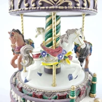 Carousel Music Box Christmas Gift Creative Resin Crafts Ornaments Hundred tone box 2