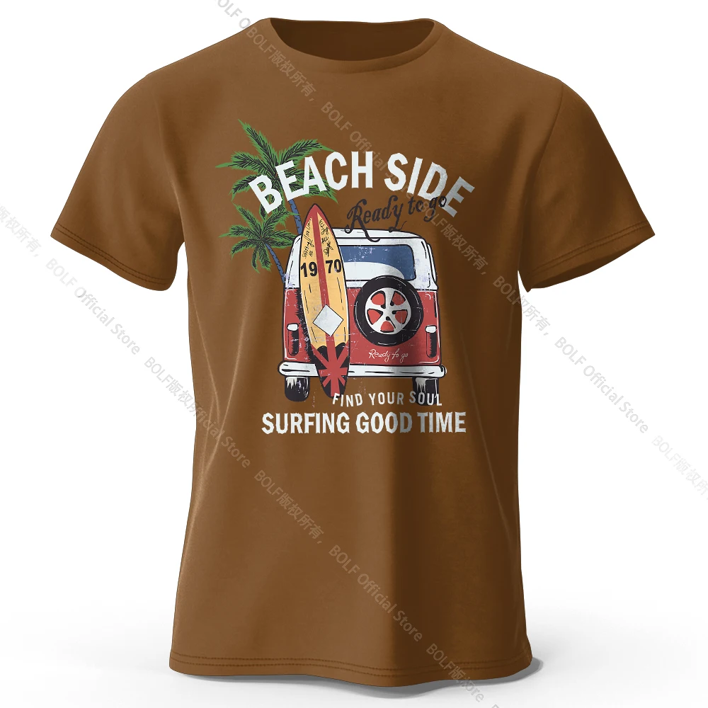 Retro Surf Badge Graphic Unisex Cotton T-Shirt