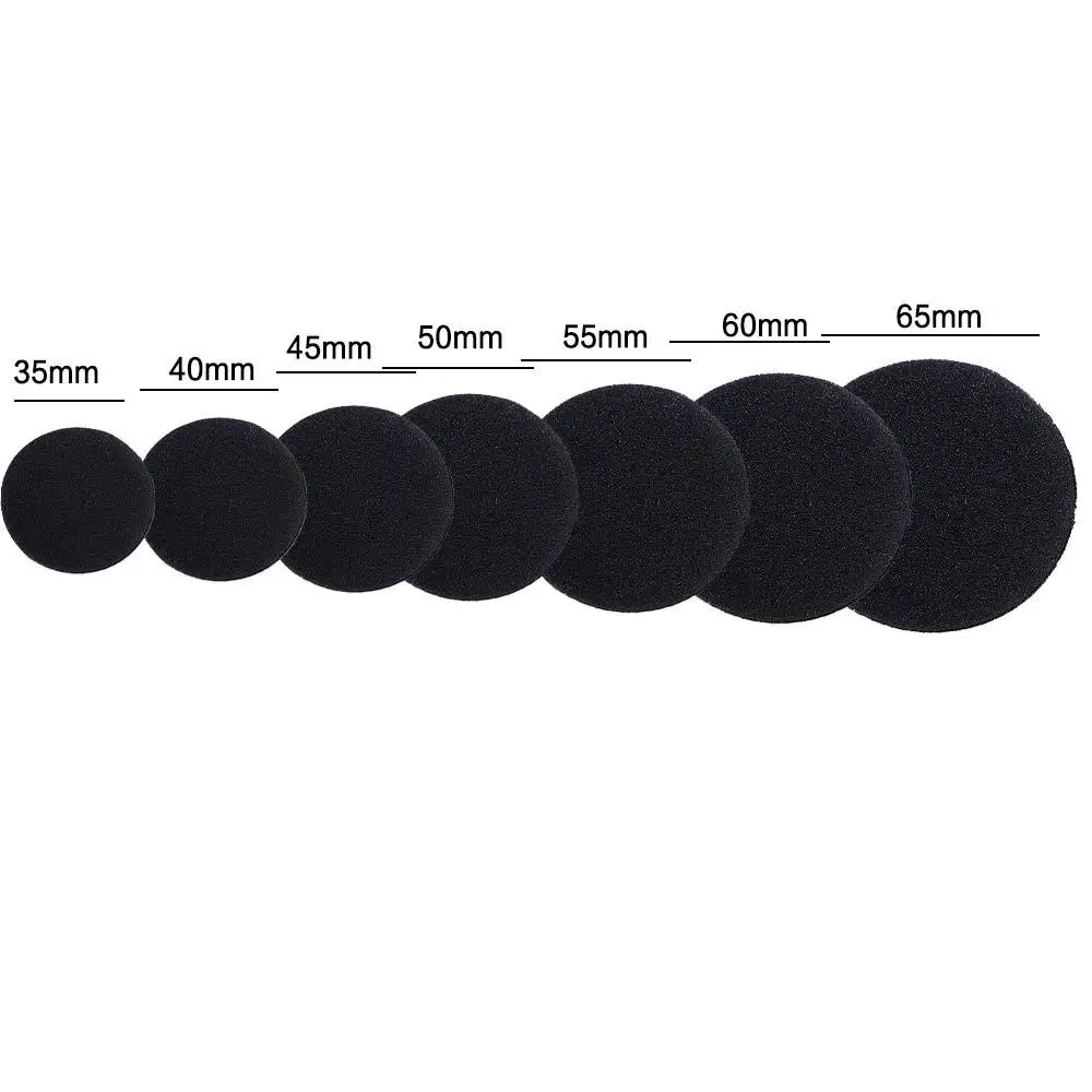 35mm 40mm 45mm 50mm 55mm 60mm 65mm Headphone Replacement Foam Pad Ear Pad Sponge Earplugs Headset Cap New Earphone Accessories