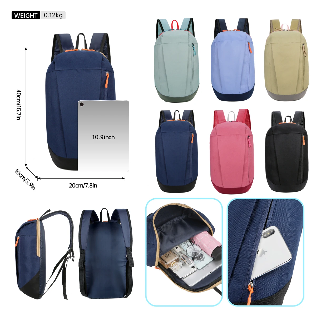 New Product Travel Lightweight Small Backpack for Girls Casual Shopping Small Backpack for Male Students to Go to Class iPad Tablet Bag for Hiking, Shopping, Mountaineering and Fishing