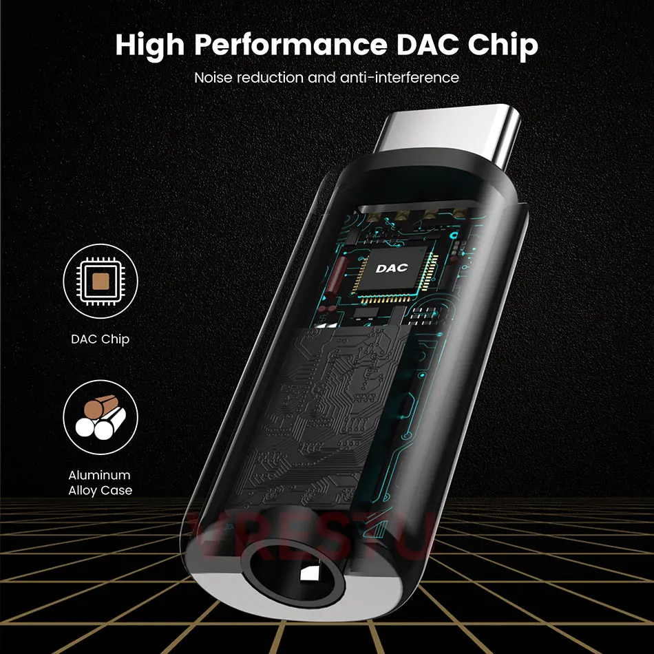 USB Type C to 3.5mm Aux Adapter Audio Converter Adapter USB C to 3 5 Jack DAC Chip HiFi Audio Convertor Earphone for Samsung S23 Ultra S20 Xiaomi Pixel7