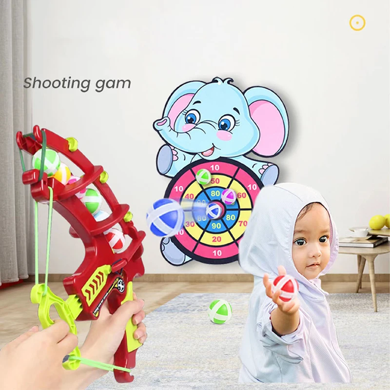 Children Dart Board Slingshot Target Stickey Ball Dart Game Educational Indoor Sports Kid Throw Ball Target Montessori Game Gift 2