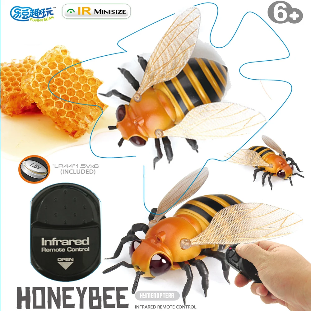 Funny Simulation Infrared Remote Control Prank Insect RC Cockroach Gag Toy for Joke Trick Bugs Little Animal Spider Scorpion Bee 3