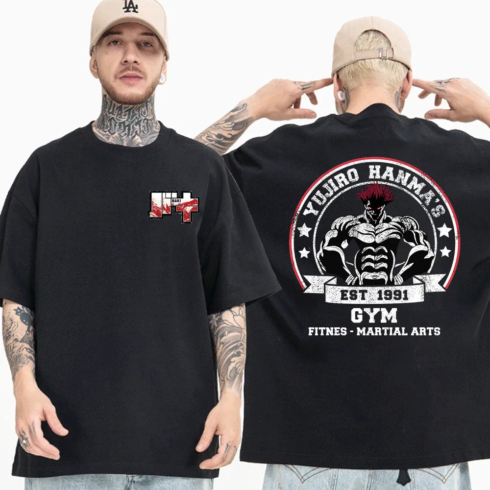 

New Baki Hanma T-shirt Teen Street Cool Loose Round Neck T-Shirt Shirt Baki Hanma Harajuku T-Shirt Tops