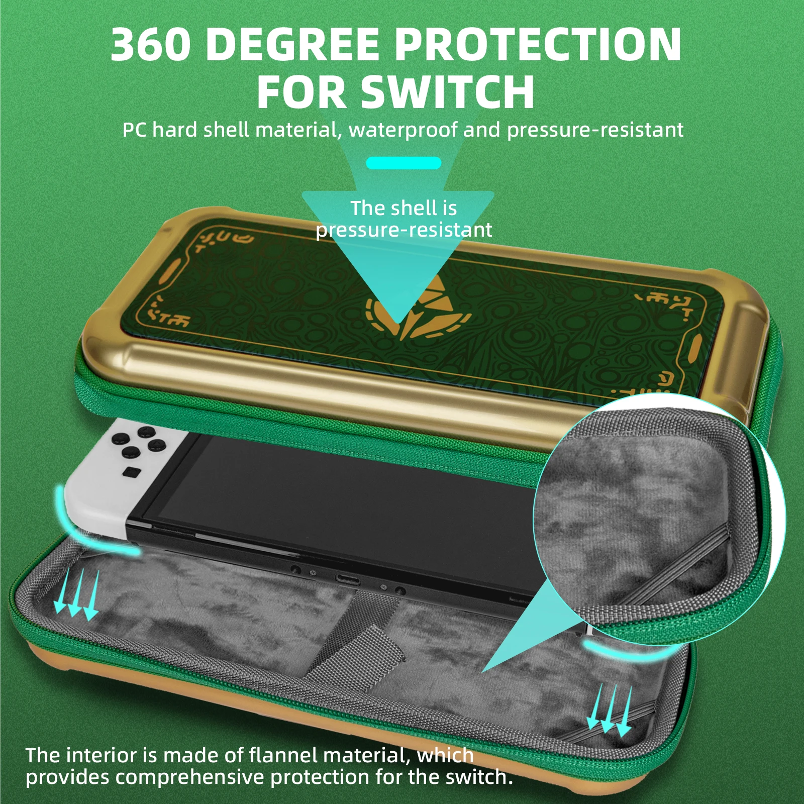 Nintendo Switch エージェントパックゴールド 未開封 Iine-Golden-緑のケース,ハードキャリングケース,保護バッグ