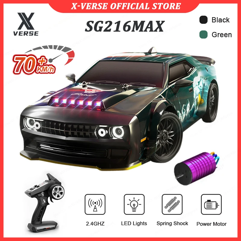 

2.4G 4WD Brushless or Brushed RC Car with LED High speed 70Km/H Or 40Km/H Remote Control Racing Car for Adult Kids