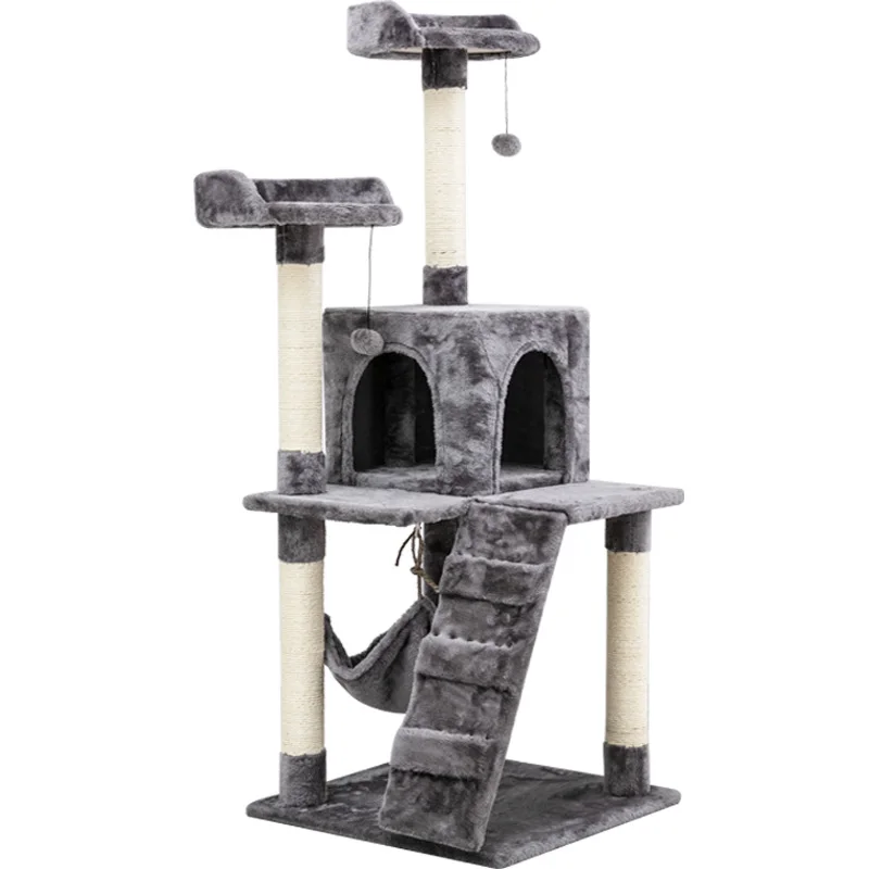 

Large cat climbing frame, cat nest, cat tree integrated villa, jumping platform toy, ladder, hammock