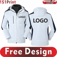 Outdoor Windproof Waterproof Warm Jacket Custom Logo Company Team Casual Hoodie Print Design High Quality Sweatshirt Embroidery 1