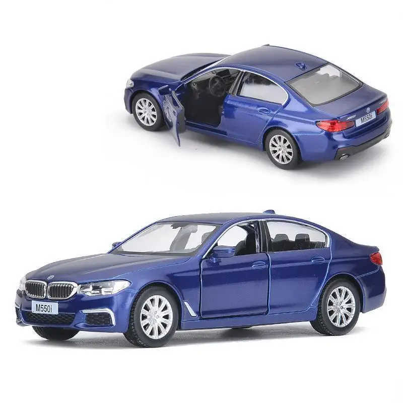 1/36 BMW M550i 5 Series Toy Car Model For Children RMZ City Diecast Alloy Metal Miniature Pull Back Collection Gift For Boys Kid 4