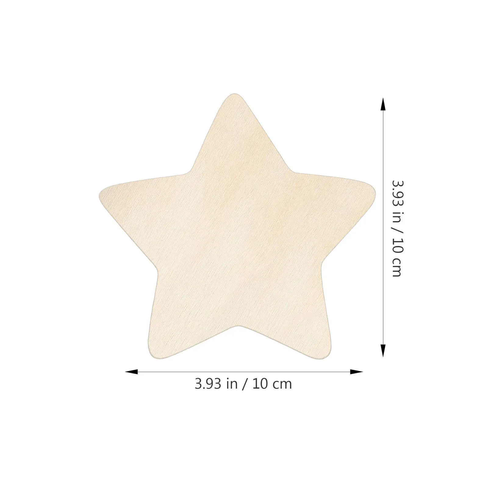 50Pcs 별 모양의 나무 칩 DIY 공예 그림 조각 안전하고 부드러운 표면 어린이 창조적 인 장식 나무 공예 액세서리