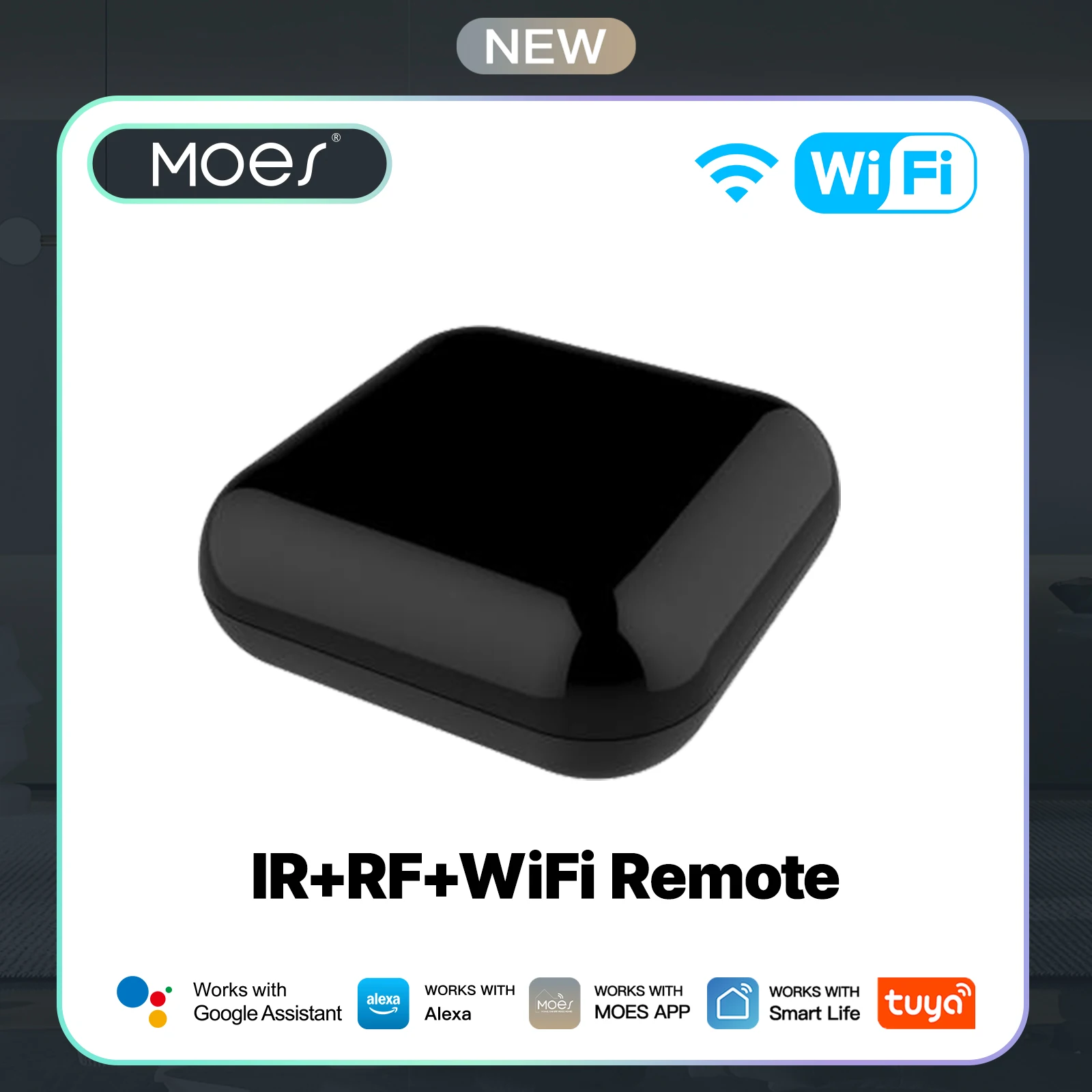 Remote control MOES Tuya WiFi IR RF for air conditioning TV universal infrared works with Alexa Google Home