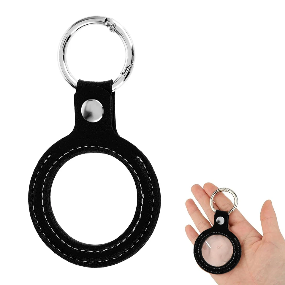 レザーコインホルダーキーホルダー両面コインディスプレイケース AA メダリオン禁酒コイン回復チップエアタグチャレンジコイン用 - AliExpress