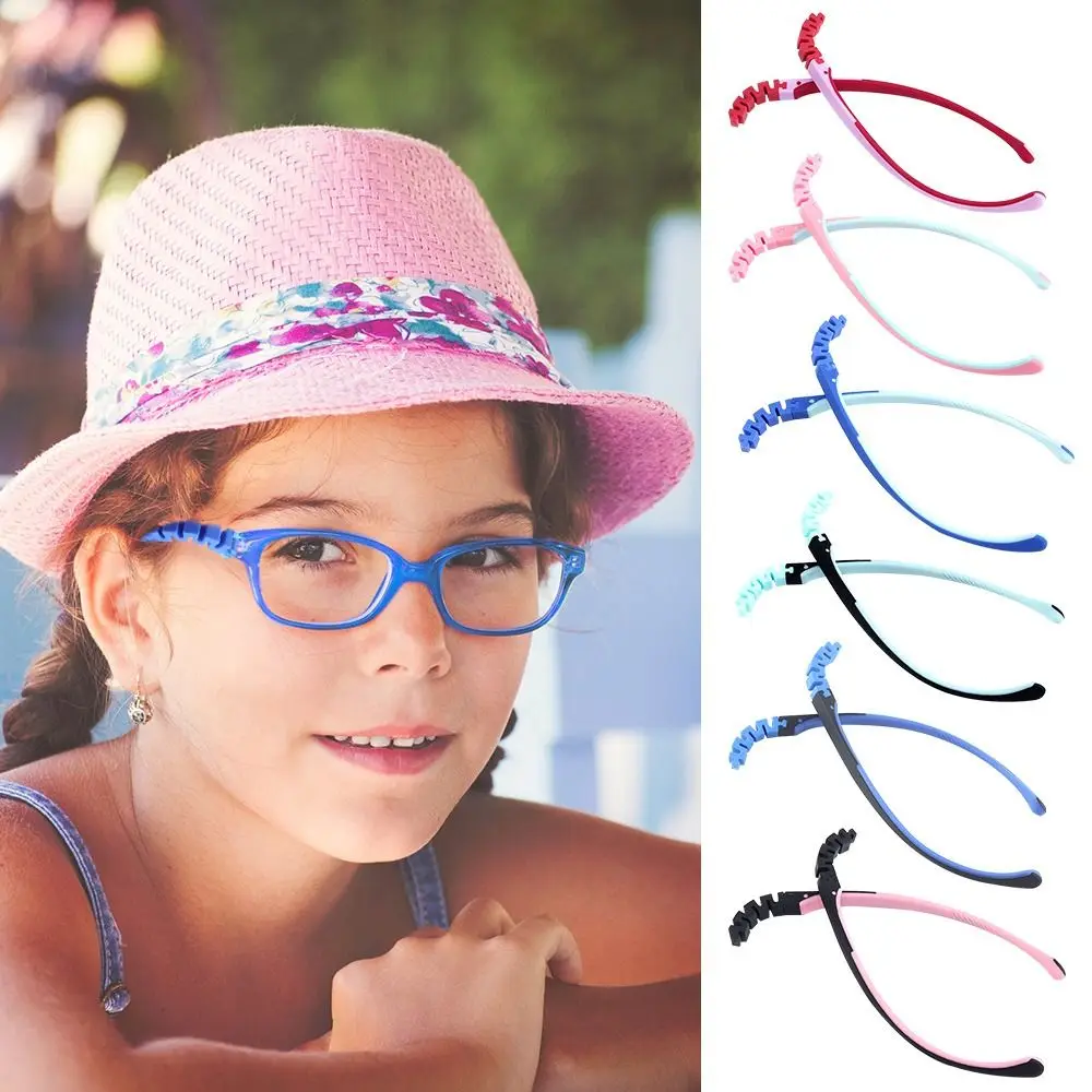 Children's Silicone Glasses Legs Glasses Arm Anti-Slip Snap-on Eyeglasses Arm Replacement Two Color Silicone Legs eyeglasses frames eyeglass frames square eyeglasses myopia glasses optical glasses