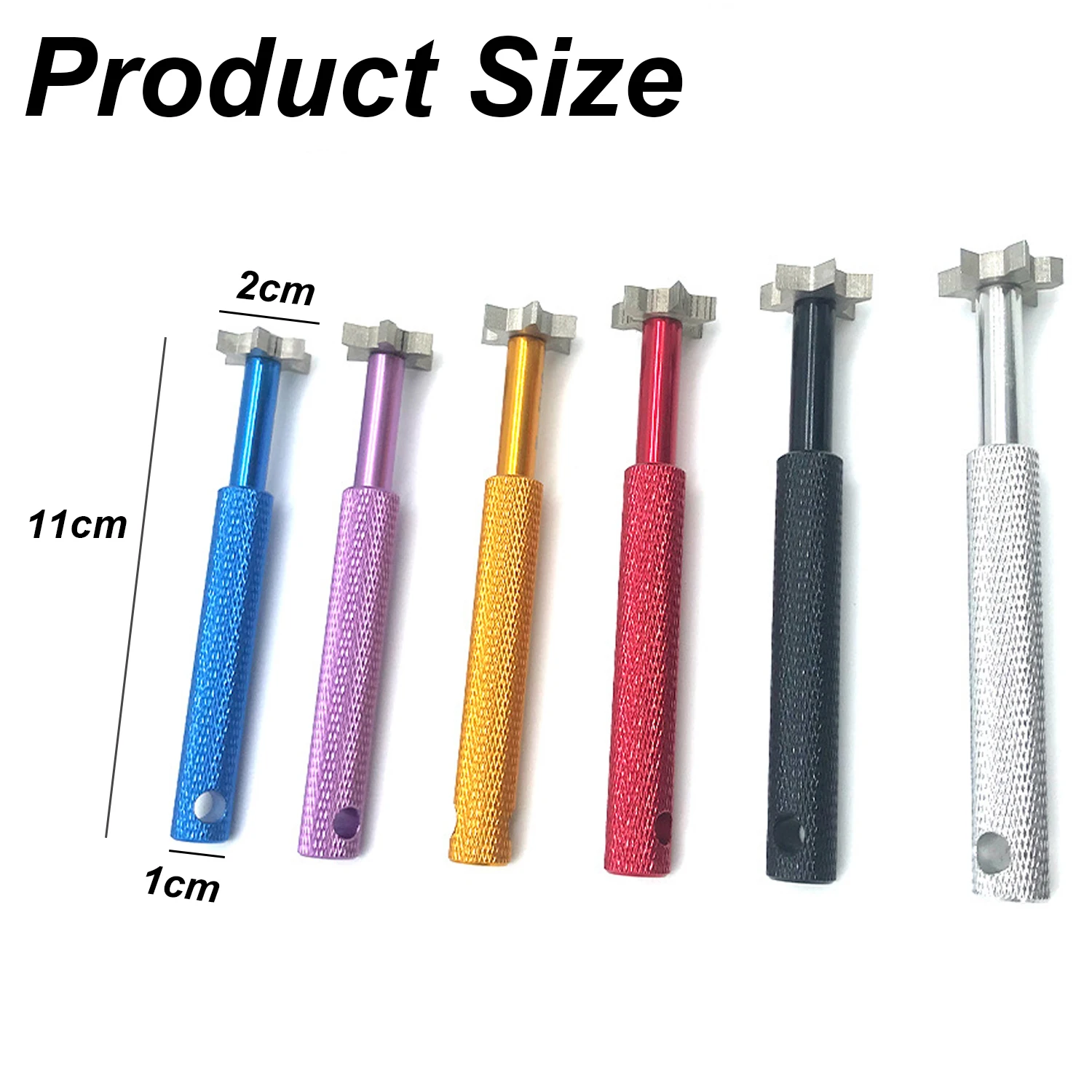 Golf Club Groove Sharpener Golf Accessory Tool  6 Heads Strong Wedge Alloy Wedge Sharpening Tool  for Re-Grooving Golf Clubs 2