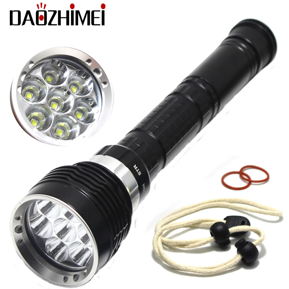 Torcia Subacquea LED SPORTARC 1800 Lumen, Impermeabile Fino A 50mt, Luce Potente Per Immersioni Notturne, 1 Pezzo (Batterie AA Escluse)