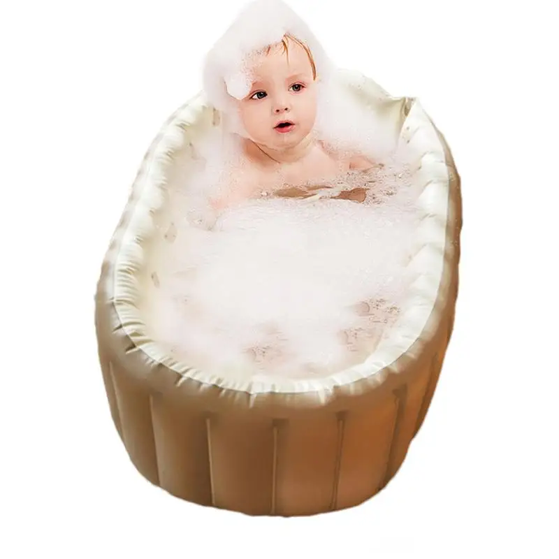 

Inflatable Bathtub Toddler Portable Kids Bath Tub Pool Toddler Bathing Spa Tub With Back Support Mini Air Swimming Pool Foldable