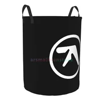 Aphex Twin Print Round Laundry Hamper Storage Basket Toys Clothes Organizer Bin for Home Bathroom Bedroom Dorm Nursery 2